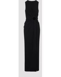 Sportmax - Spxsaletta – Long Stretch Jersey Dress With Draping And Cut-Out - Lyst