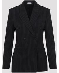 McQueen - Pinstripe Lurex Jacket - Lyst