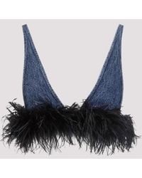 Miu Miu - Feather Cotton Top For - Lyst