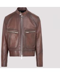 berluti leather blazer