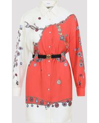 Versace - Twill Silk Stolen Jewels Dress - Lyst