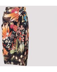 Lanvin Multicolour Printed Silk Skirt