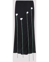 Moschino - Midi Skirt Flower Details - Lyst