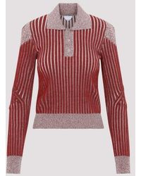 Bottega Veneta - Ribbed Cotton Polo Shirt - Lyst