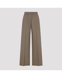 Brunello Cucinelli - Wide Leg Cotton Pants - Lyst