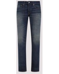 Tom Ford - Strong Blue Cotton Slim Fit Denim Jeans - Lyst