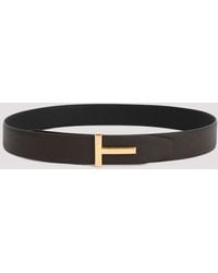 Tom Ford - Grained Calf Leather Belt - Lyst