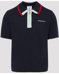CASABLANCA - Short-Sleeve Knitted Track Polo - Lyst