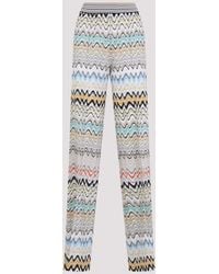 Missoni - Wide Zigzag Viscose And Cotton Trousers - Lyst