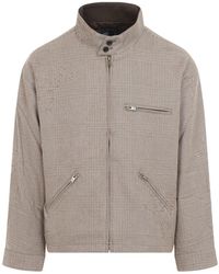 Mastermind Japan - Check Wool Harrington Jacket - Lyst