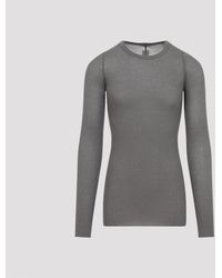Rick Owens - Rib Ls T-Shirt - Lyst