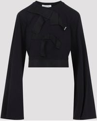 Lanvin - Grosgrain Cotton Top - Lyst