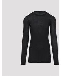 Rick Owens - Rib Ls T-Shirt - Lyst