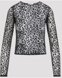 Alexander McQueen - Leopard Devoré Top - Lyst