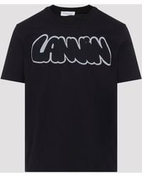 Lanvin - Embroidered Logo T-Shirt - Lyst