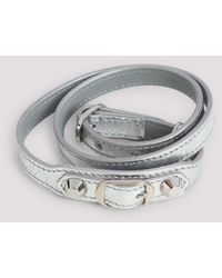 Balenciaga - Leather City Triple Bracelet - Lyst