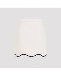 Valentino - Inspired Couture Wool & Silk Mini Skirt - Lyst