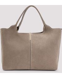 Tod's - Light Clay Suede Leather Ebr Shopping Bag - Lyst