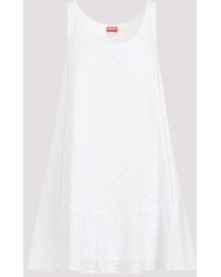 KENZO - Broderie Anglaise Mini Dress - Lyst