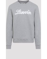 Lanvin - Embroidered Logo Sweatshirt - Lyst