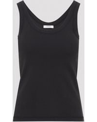 Lemaire - Squid Ink Cotton Ribbed Tank Top - Lyst