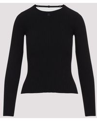 Courreges - Lingerie Strap Rib Knit Viscose Pullover - Lyst