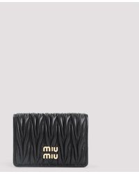 Miu Miu - Lamb Leather Card Case - Lyst