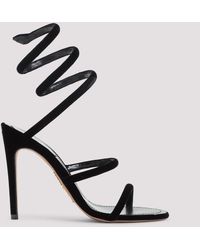 Rene Caovilla - René Caovilla Velvet Snake Sandals - Lyst
