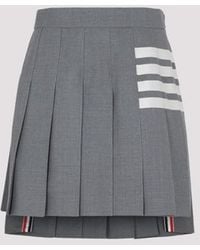 Thom Browne - 4-bar Pleated Miniskirt - Lyst