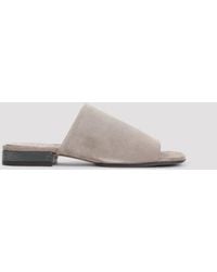 Brunello Cucinelli - Suede Flat Sandals - Lyst