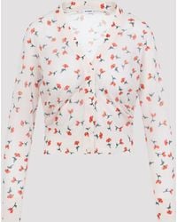 Jil Sander - Floral V Neck Sweater - Lyst