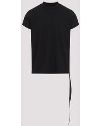 Rick Owens - Cotton T-Shirt With Side Strap Detail - Lyst