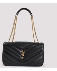 Saint Laurent - Loulou Media Leather Bag - Lyst