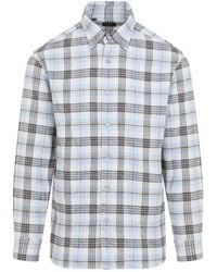 Brioni - Mini Macro Check Hidden Placket Dress Shirt - Lyst