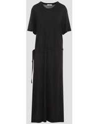 Lemaire - Belted Rib T-Shirt Midi Dress - Lyst