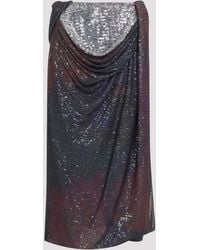 Maison Margiela - Sequins Draped Maxi Skirt - Lyst