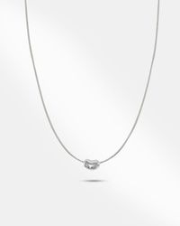 ilovegreenapple Silver Bean Necklace - Metallic