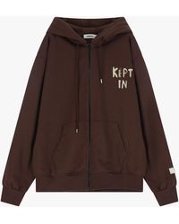 Imperial - Felpa Zip Con Cappuccio E Stampa Grafica - Lyst