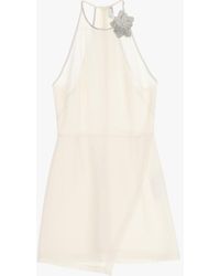Imperial - Mini-robe à strass et fleur - Lyst