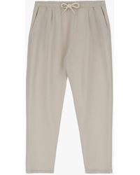 Imperial - Pantaloni Straight Monocolour Con Coulisse E Pinces - Lyst