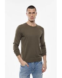 Imperial - Pull col rond uni - Lyst