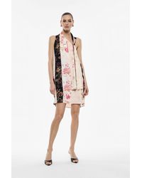 Imperial - Vestido Asimétrico Con Pinza Y Estampado De Flores - Lyst