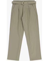 Imperial - Pantaloni Straight Monocolour Con Pinces E Cintura - Lyst