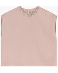 Imperial - Top Cuello Redondo Con Perlas - Lyst