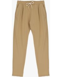 Imperial - Pantaloni Straight Monocolour Con Coulisse E Pinces - Lyst