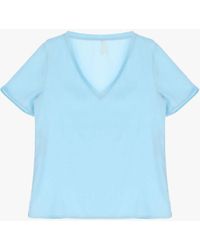 Imperial - T-Shirt Monocolour Con Scollo A V - Lyst