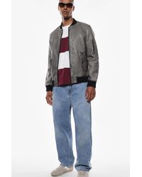 Imperial - Blouson bomber en similicuir avec fermeture éclair - Lyst