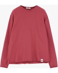 Imperial - Felpa Girocollo A Maniche Lunghe Con Orlo Vivo - Lyst