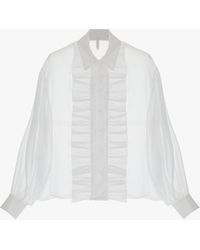 Imperial - Camicia Trasparente Con Ruches - Lyst