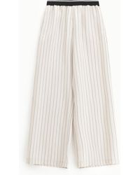Imperial - Pantaloni A Righe Wide-Leg - Lyst